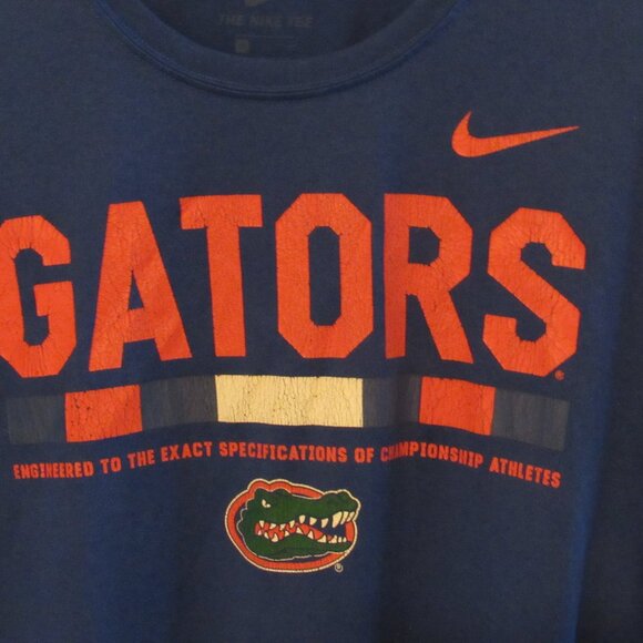 Nike Dri-Fit Florida Gators T-Shirt Adult XL Blue Football Basketball Athletic - Picture 1 of 5